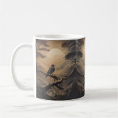 Mondlicht-Perle: Ein weicher Vogel in Twilight Kaffeetasse (Links)
