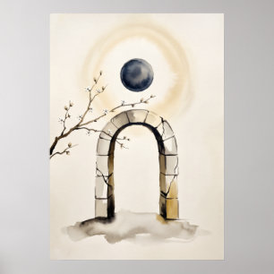 Mondlicht-Portal Neuer Pfad Spirituelle Wandkunst Poster