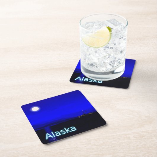 Mondlicht Rechteckiger Pappuntersetzer (Vor Ort)