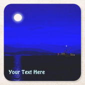 Mondlicht Rechteckiger Pappuntersetzer (Vorderseite)