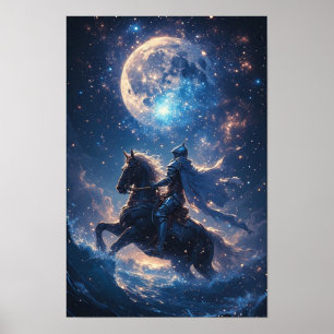 Mondlicht-Ritter-Fantasy-Plakat Poster