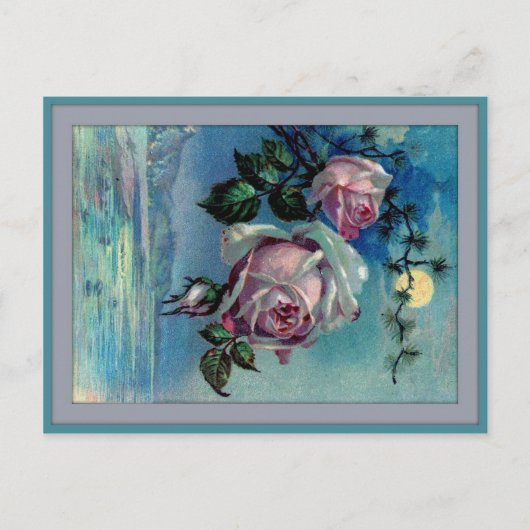 Mondlicht-Rose Eine Postkarte (Vorderseite)