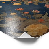 Mondlicht: Rose unter Vollmond Fotodruck (Ecke)