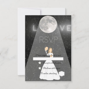 Mondlicht RSVP Karte