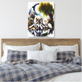 Mondlicht-Ruhe ein schlummernder Wolf 18x24 Leinwanddruck (Insitu (Schlafzimmer))