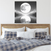 Mondlicht-Ruhe: Majestic Night Waters Leinwanddruck (Insitu (Schlafzimmer))