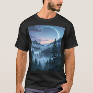 Mondlicht-Sanctuary: Der Ätherische Wald T-Shirt