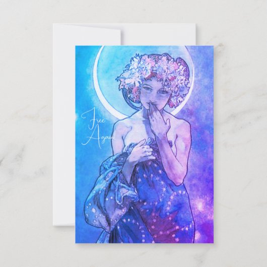 Mondlicht Scheidung Party, Lavendel Einladung (Rückseite)