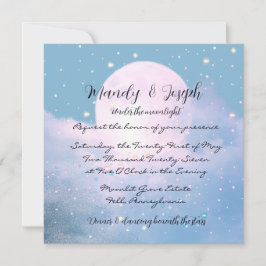 Mondlicht-Schimmer Atmosphärische Hochzeitskollekt Einladung