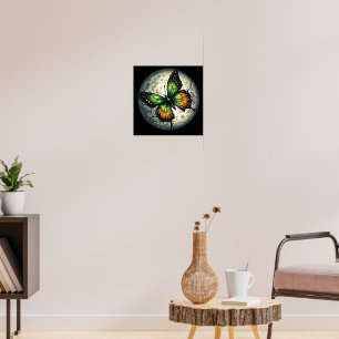 Mondlicht Schmetterling Poster