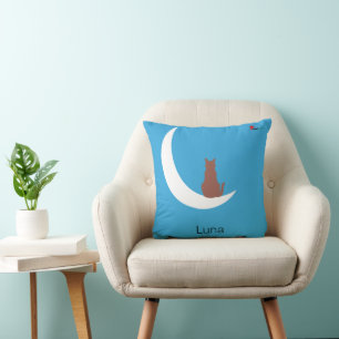 "Mondlicht-Schnurrhaare" Minimalistische Katzensil Kissen