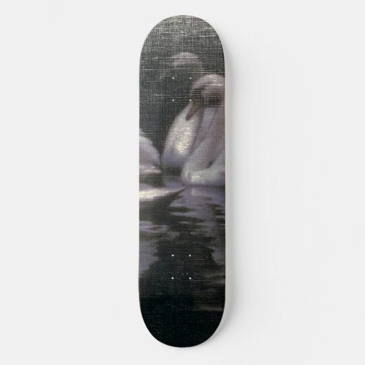 Mondlicht-Schwanensee Skateboard (Vorderseite)