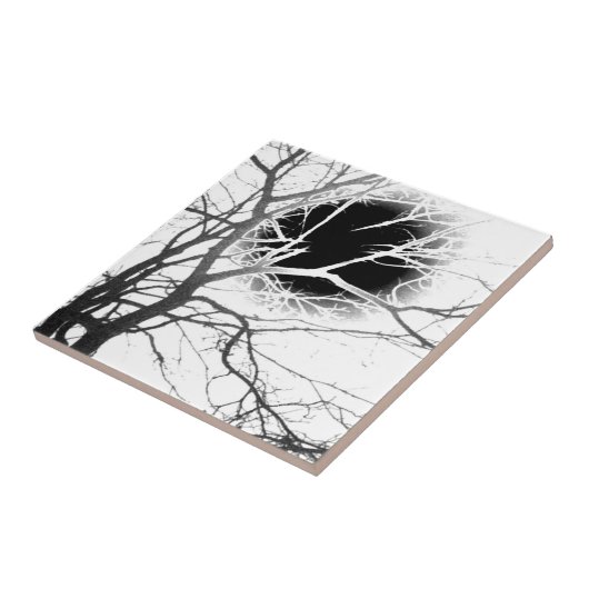 Mondlicht-Silhouette Fliese (Seite)