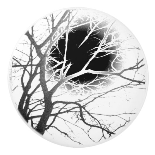 Mondlicht-Silhouette Keramikknauf (Vorderseite)