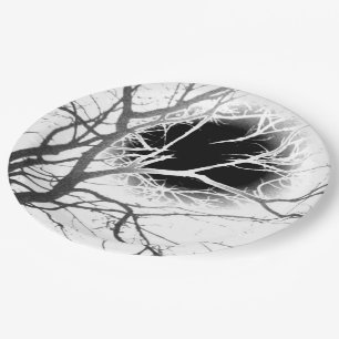 Mondlicht-Silhouette Pappteller