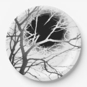 Mondlicht-Silhouette Pappteller (Vorderseite)