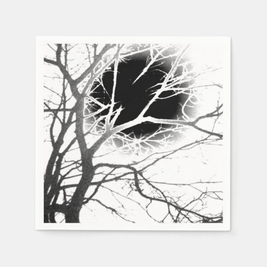 Mondlicht-Silhouette Serviette (Vorderseite)