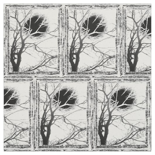 Mondlicht-Silhouette Stoff (Muster)