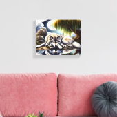 Mondlicht-Stille Ein schlummernder Wolf 10x8 Leinwanddruck (Insitu (Wohnzimmer))