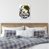 Mondlicht-Stille Ein schlummernder Wolf 12x16 Leinwanddruck (Insitu (Schlafzimmer))
