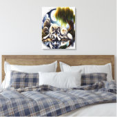Mondlicht-Stille Ein schlummernder Wolf 16x20 Leinwanddruck (Insitu (Schlafzimmer))