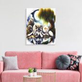 Mondlicht-Stille Ein schlummernder Wolf 16x20 Leinwanddruck (Insitu (Wohnzimmer))