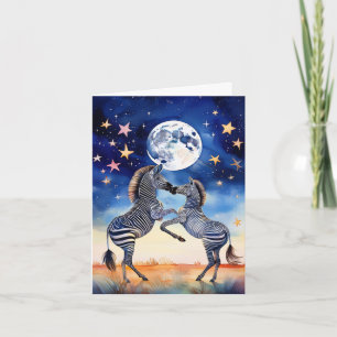 Mondlicht Tanz Zebras in Liebe