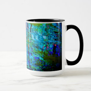 Mondlicht-Teich-Waldreflexionen Tasse