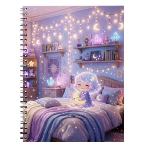 Mondlicht-Träume Kawaii-Spiralblock Notizblock