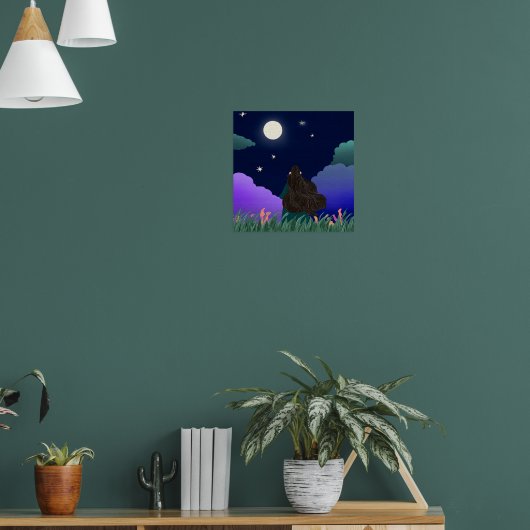 Mondlicht-Träumer-Mädchen-Plakat Poster (Wohnzimmer 1)