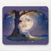 Mondlicht-Träumer - Ruhiger Nachthimmel Mousepad (Vorne)