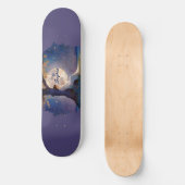Mondlicht-Träumer - Ruhiger Nachthimmel Skateboard (Vorderseite)