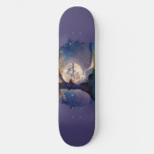 Mondlicht-Träumer - Ruhiger Nachthimmel Skateboard (Vorderseite)