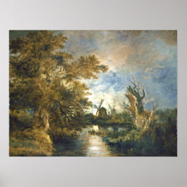 Mondlicht über das Yare - John Crome Fine Art Post Poster
