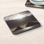 Mondlicht über den Ozeanfelsen Oregon Getränkeuntersetzer (Linke Seite)