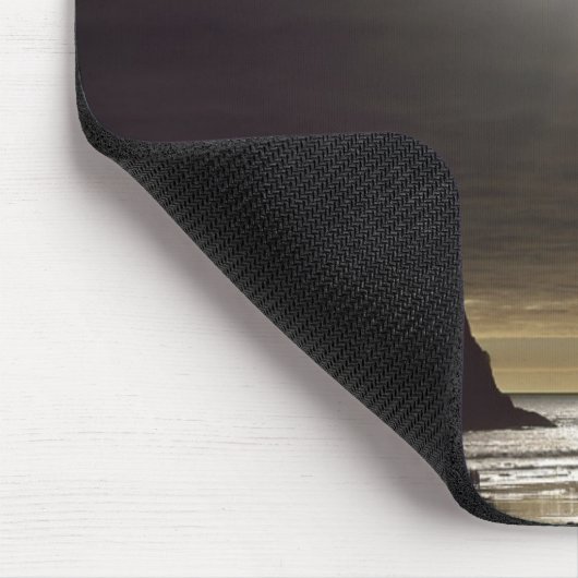 Mondlicht über den Ozeanfelsen Oregon Mousepad (Ecke)