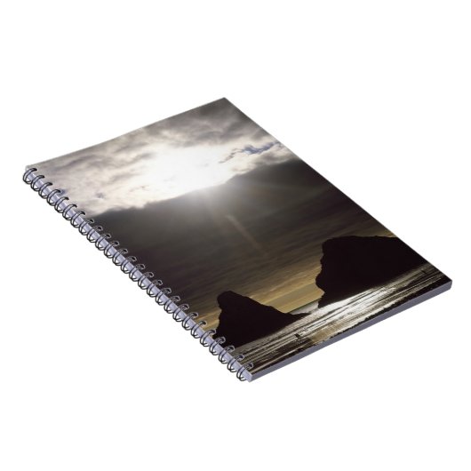 Mondlicht über den Ozeanfelsen Oregon Notizblock (Rechte Seite)