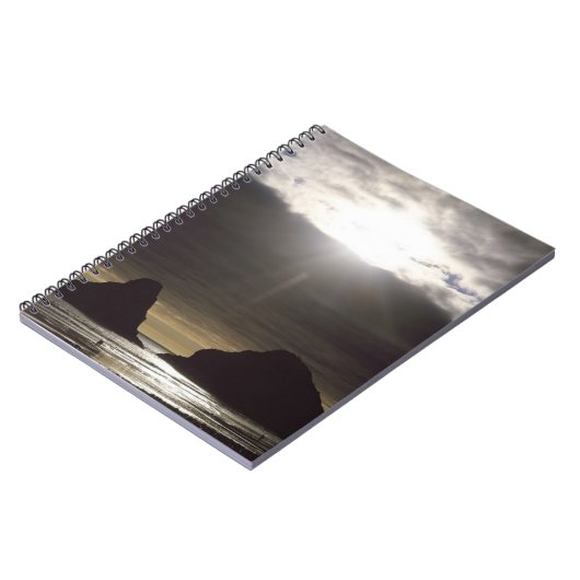 Mondlicht über den Ozeanfelsen Oregon Notizblock (Linke Seite)