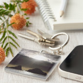 Mondlicht über den Ozeanfelsen Oregon Schlüsselanhänger (Vorderseite rechts)