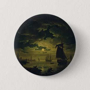 Mondlicht über Palermo High-Fidelity Fine Art Button