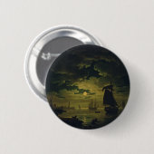 Mondlicht über Palermo High-Fidelity Fine Art Button (Vorne & Hinten)