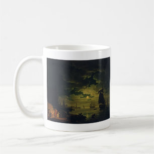 Mondlicht über Palermo Hochauflösende Kunst Kaffeetasse