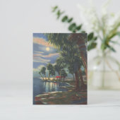 Mondlicht über tropischen Gewässern Floridas Postkarte (Stehend Vorderseite)