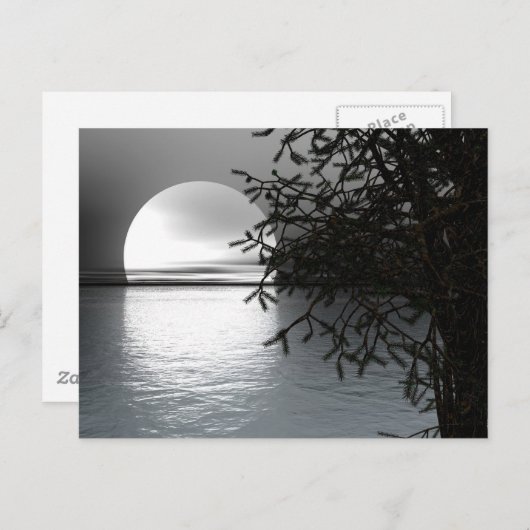 Mondlicht über Wasser Postkarte (Vorne/Hinten)