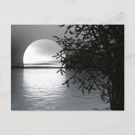 Mondlicht über Wasser Postkarte (Vorderseite)