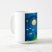 Mondlicht und fliegende Fische Kaffeetasse (Vorderseite Links)