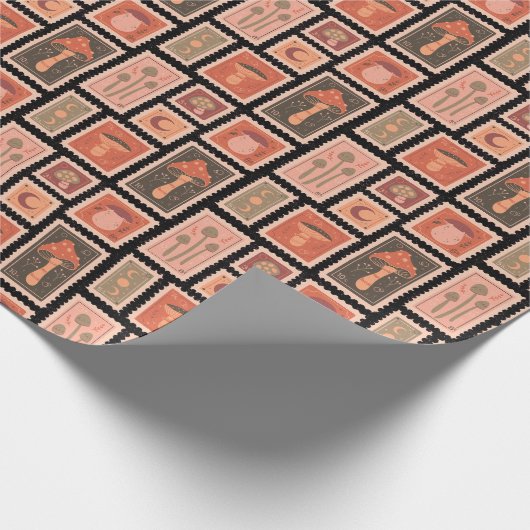 Mondlicht und Pilze Geschenkpapier (Ecke)