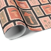 Mondlicht und Pilze Geschenkpapier (Rolleneckpunkt)