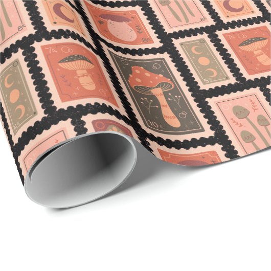 Mondlicht und Pilze Geschenkpapier (Rolleneckpunkt)