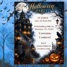 Mondlicht-verfluchte Halloween-Party-Einladung Einladung